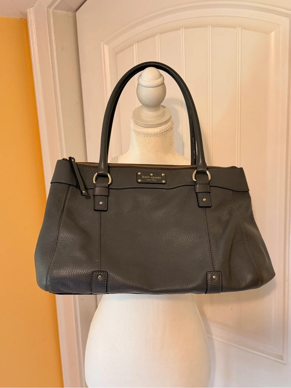kate spade Black Pebbled Leather Tote